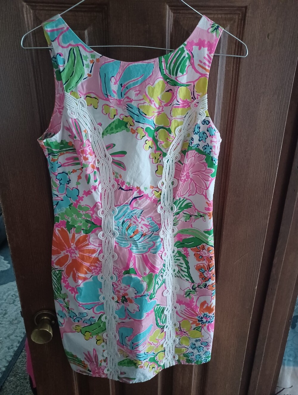 Lily Pulitzer Sleeveless Floral Shift Dress in Pink & Multi